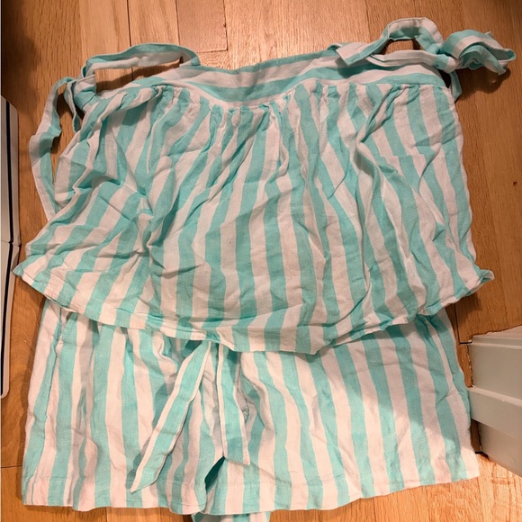Stoney Clover Lane Other - NWT Stoney Clover Lane Target Striped Set S Aqua White Top Shorts